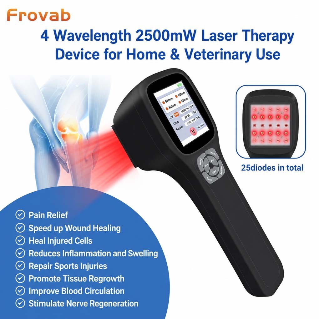 2.5W Laser Therapy Machine 650nm 808nm 905nm 980nm for Pain Relief Deep Tissue