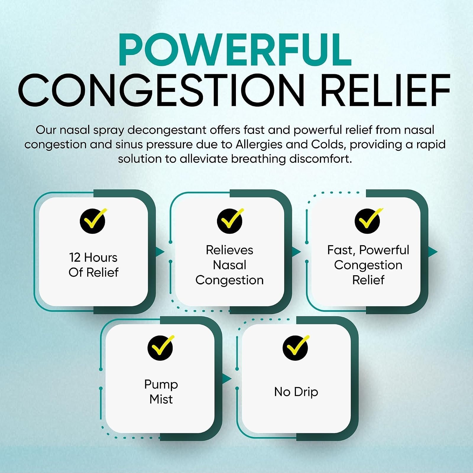 Berkley Jensen No Drip Severe Congestion Nasal Spray – 1 Fl Oz (Pack of 3)