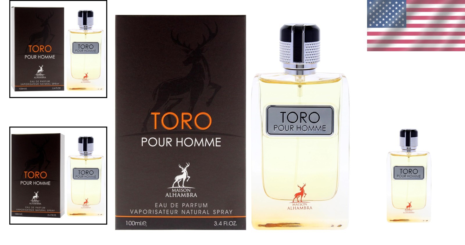 Toro by Maison Alhambra – 3.4 oz EDP Spray | Fresh Citrus-Wood Musk Fragrance