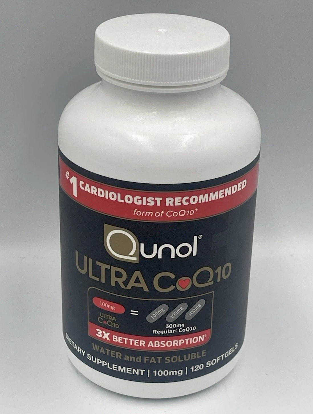 120 softgels Qunol Ultra CoQ10 100mg (Black Label) *SEALED* NoBox Exp 12/2028