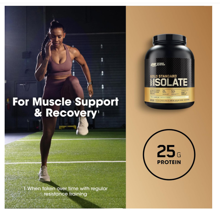 Optimum Nutrition Gold Standard Isolate Rich Vanilla 2.91lb 44 Servings Whey Pro
