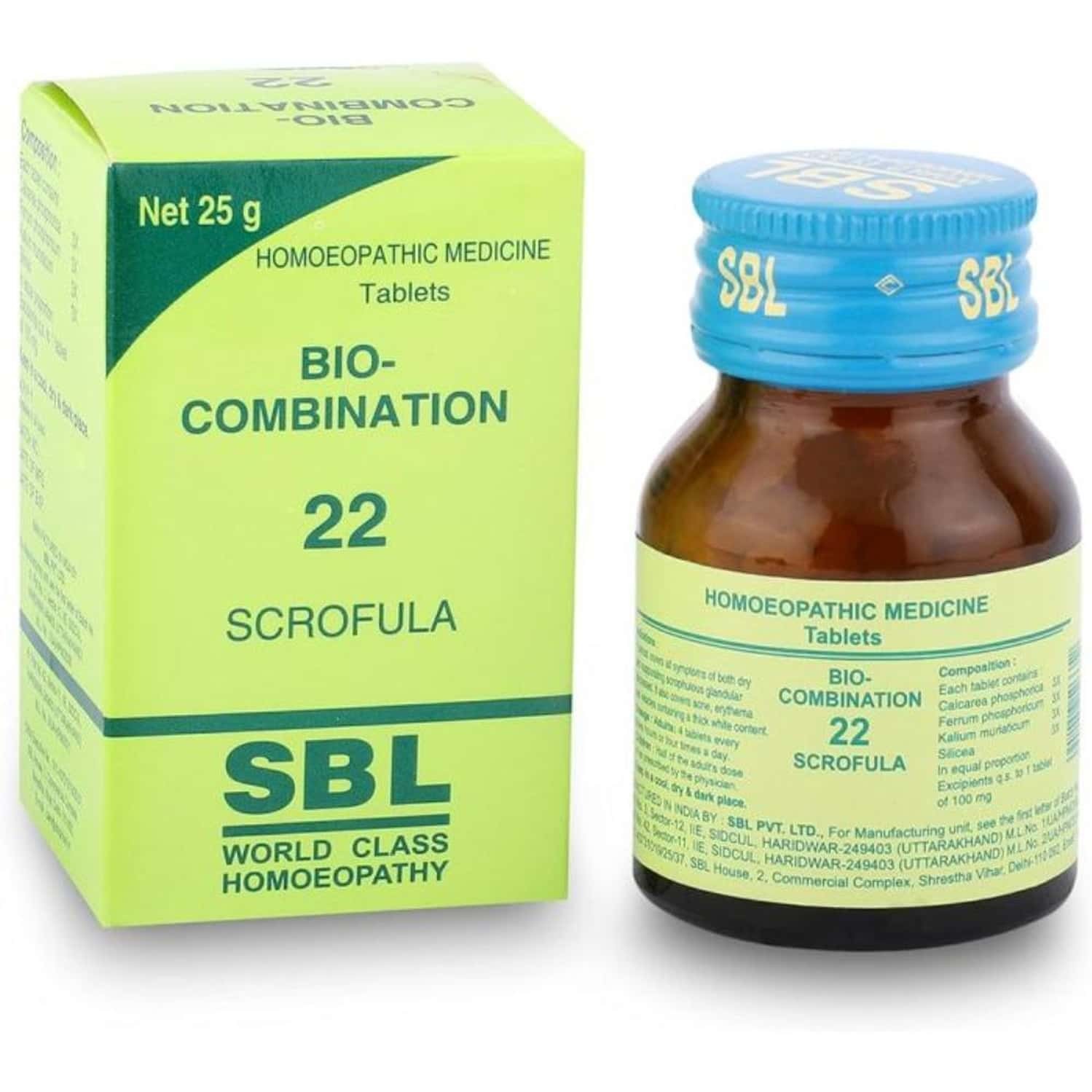 SBL Homeopathic Bio Combination 22 (BC 22) for Healing Skin Ailments Pack of 1