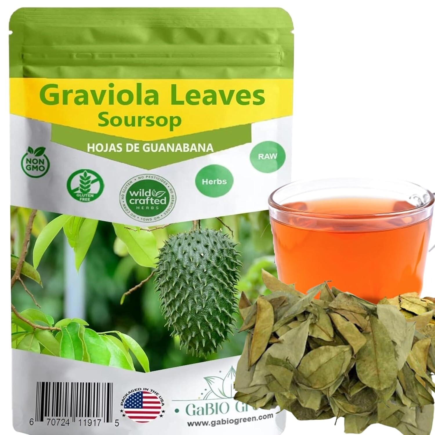 Soursop leaves, Natural Graviola, Hojas de guanabana, tea Soursop