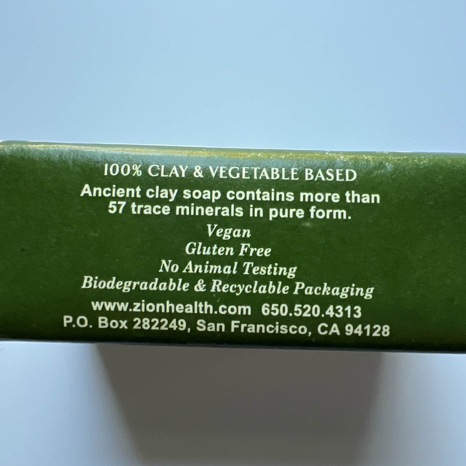 Zion Health Ancient Clay Soap with Tea Tree Oil Fragrance-Free 6 oz Bar Soap