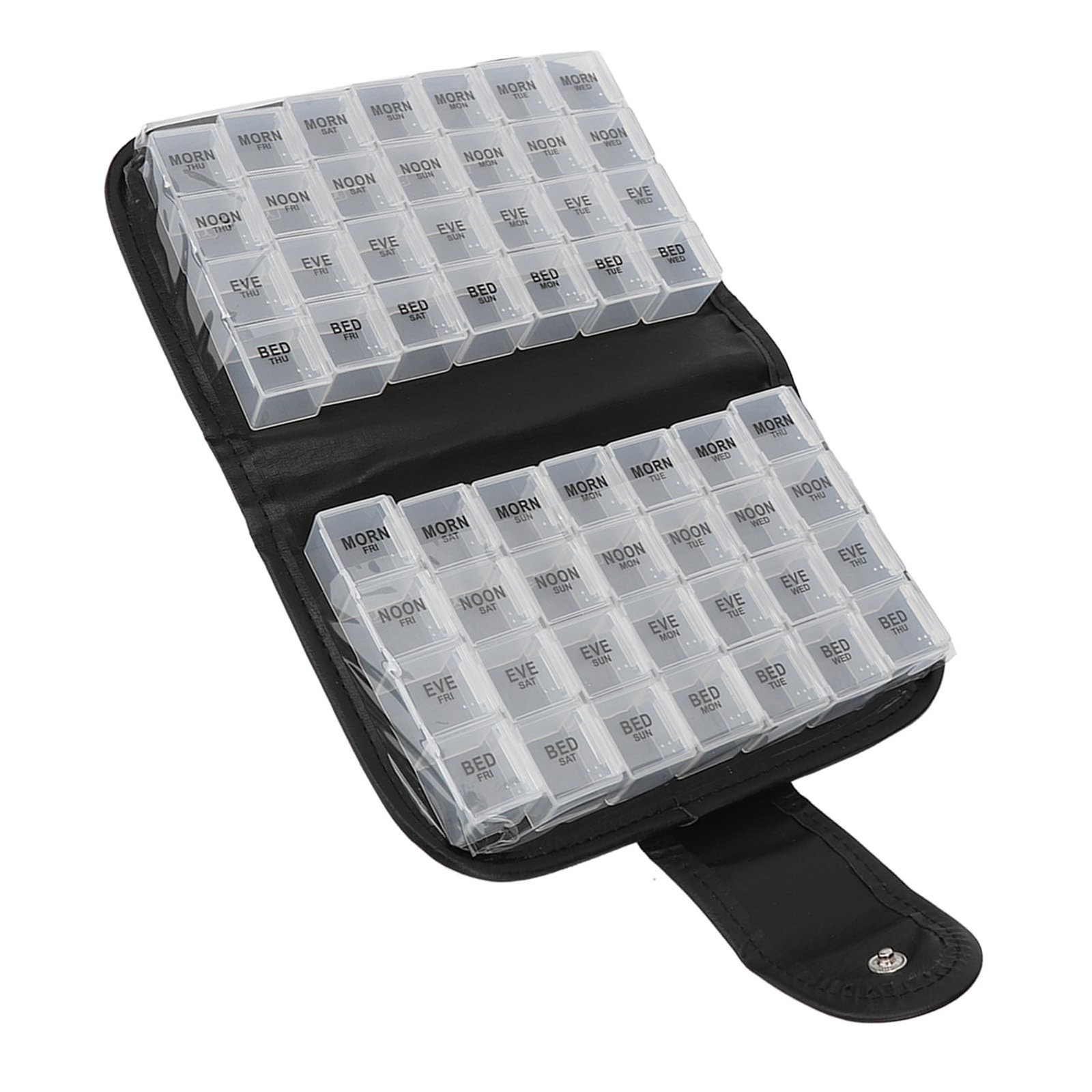 Organizer , Portable Large Compartment Monthly Organizer 4 Times A Day with R…