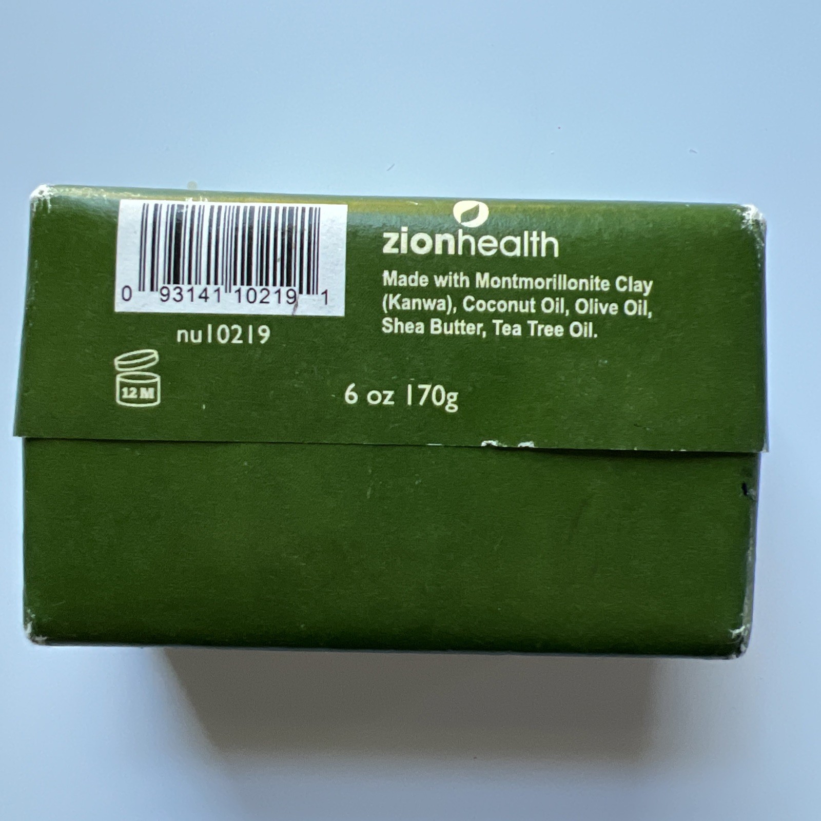 Zion Health Ancient Clay Soap with Tea Tree Oil Fragrance-Free 6 oz Bar Soap