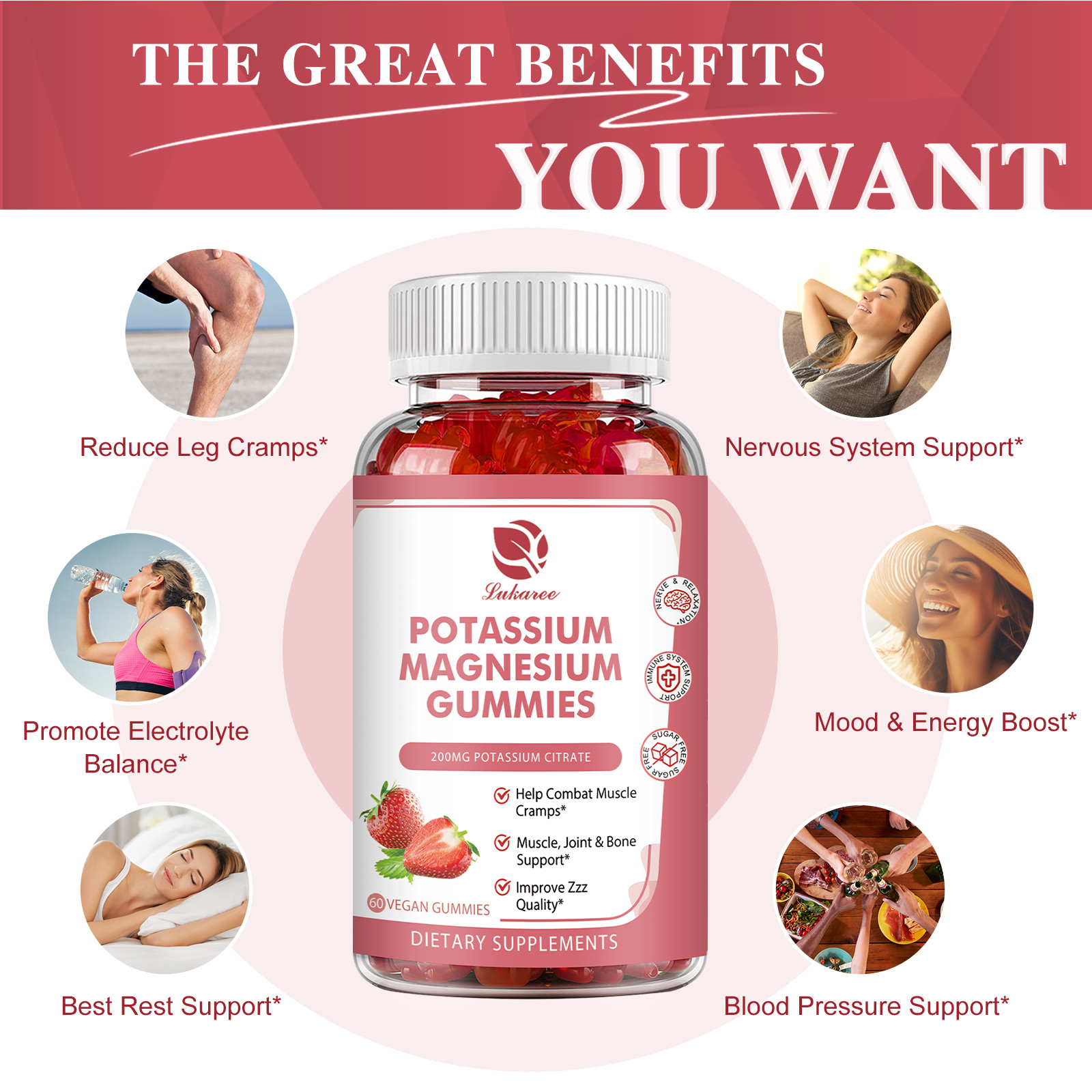 2 Pack Vitamatic Magnesium Citrate Gummies 500mg per Serving – 60 Vegan Gummies