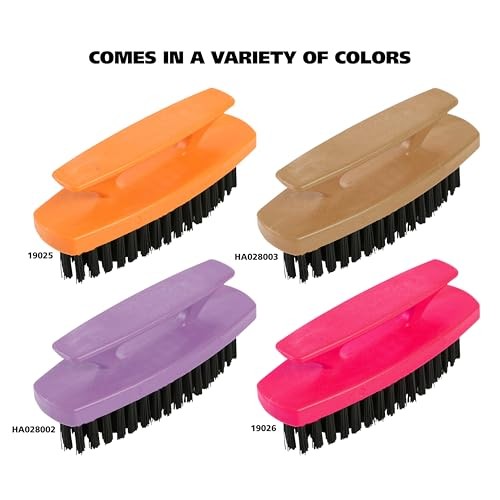 GreatNeck Nail Brush, 6 Pack Nail and Hand Scrub Brush Set, Stiff Orange