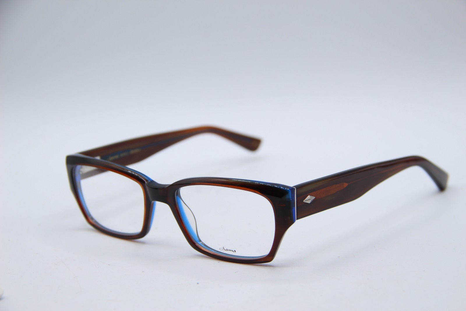 NEW SAMA ARTE-2 BRN/BLU BROWN BLUE AUTHENTIC FRAMES EYEGLASSES 52-18