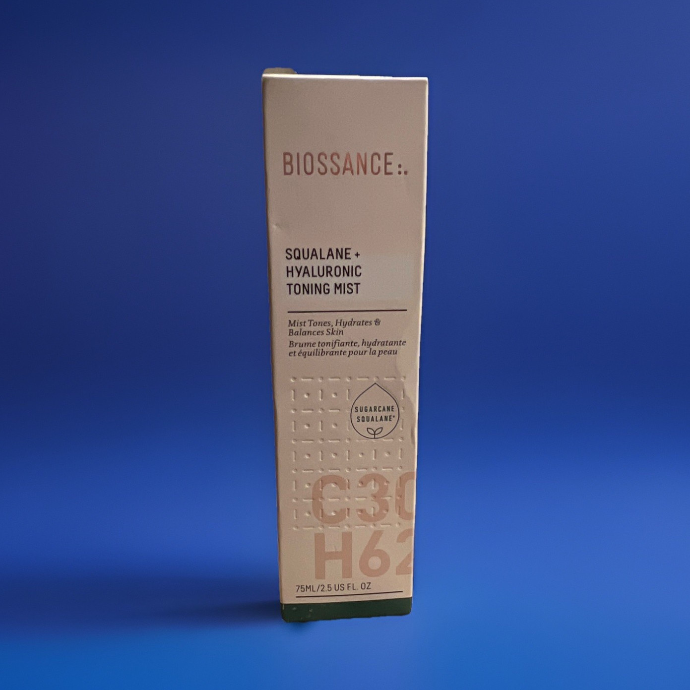 Biossance Squalane + Hyaluronic Toning Mist Face Toner Hydration 2.5 fl oz
