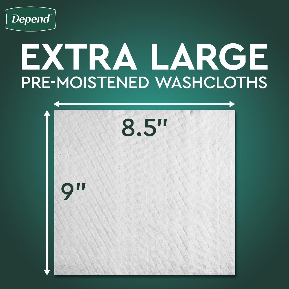 XL Disposable Washcloths for Adults, 8 Flip-Top Packs