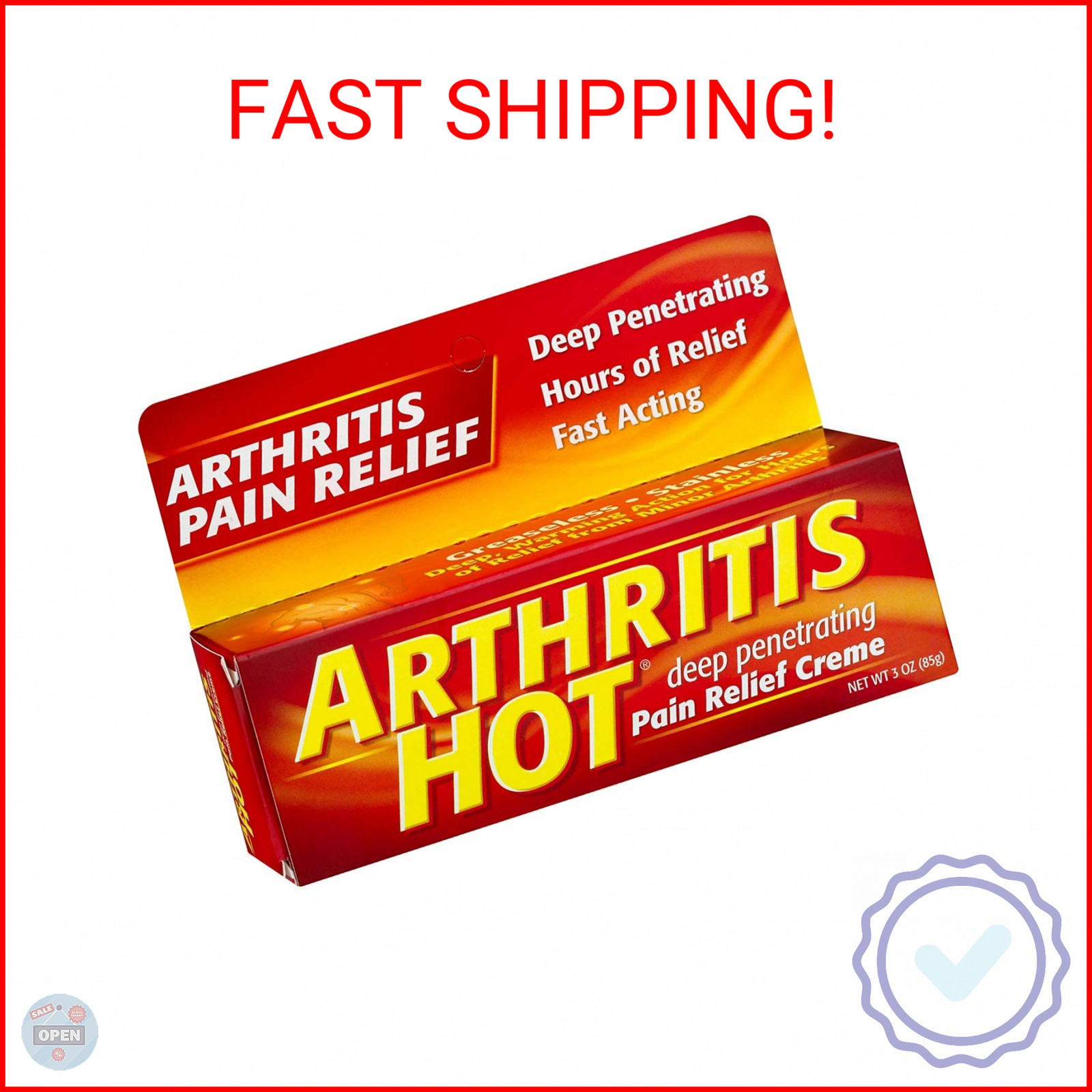 Arthritis Hot Pain Relief Creme-3, oz.