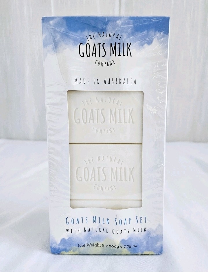 Goats Milk 8 Soap Bars Set Made in Australia – By The Natural Company 7oz Each