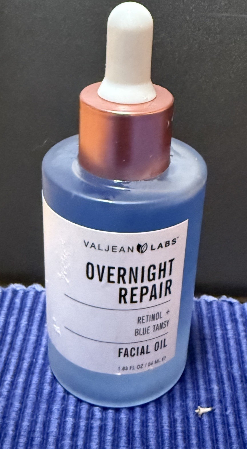 VALJEAN LABS Overnight Repair Retinol + Blue Tansy Facial Oil, 1.83 Fl.Oz NEW