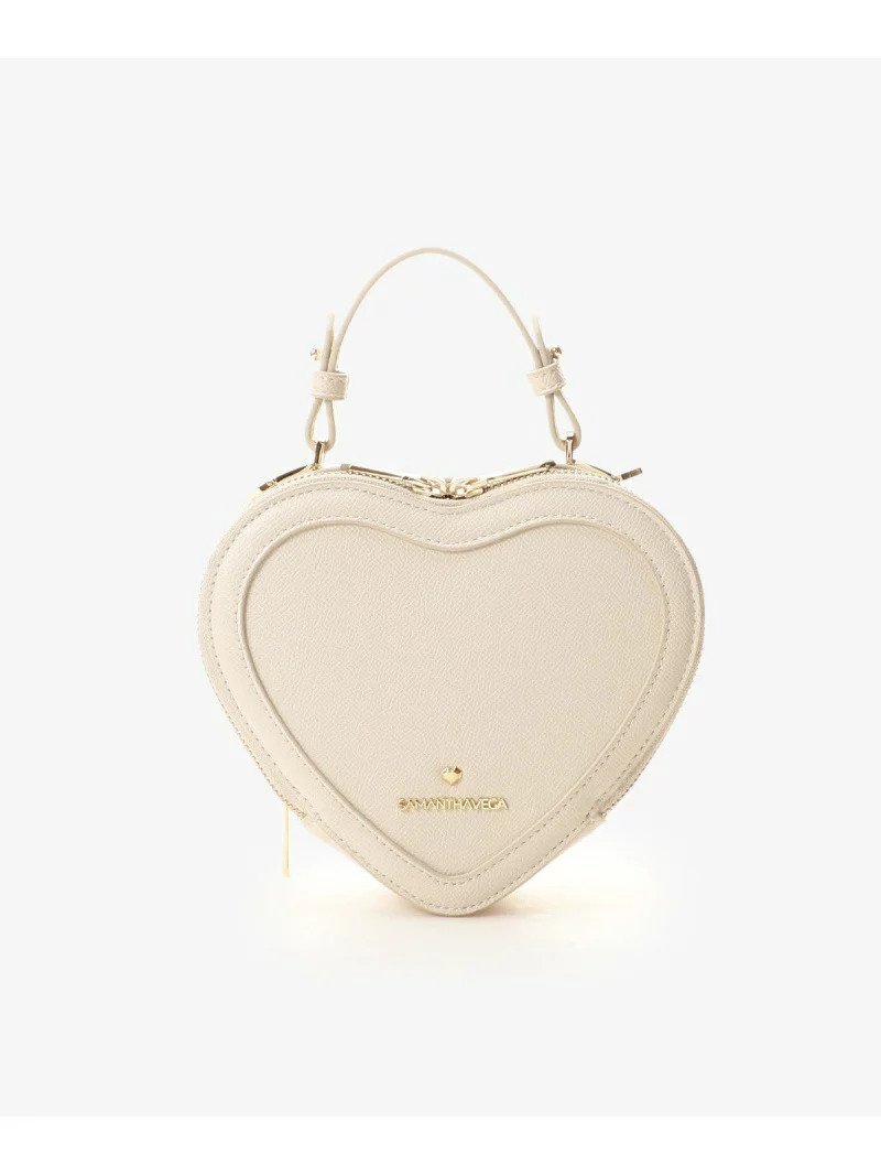 Samantha Vega Mini Heart Shaped 2Way Handbag Shoulder Bag Ivory Japan