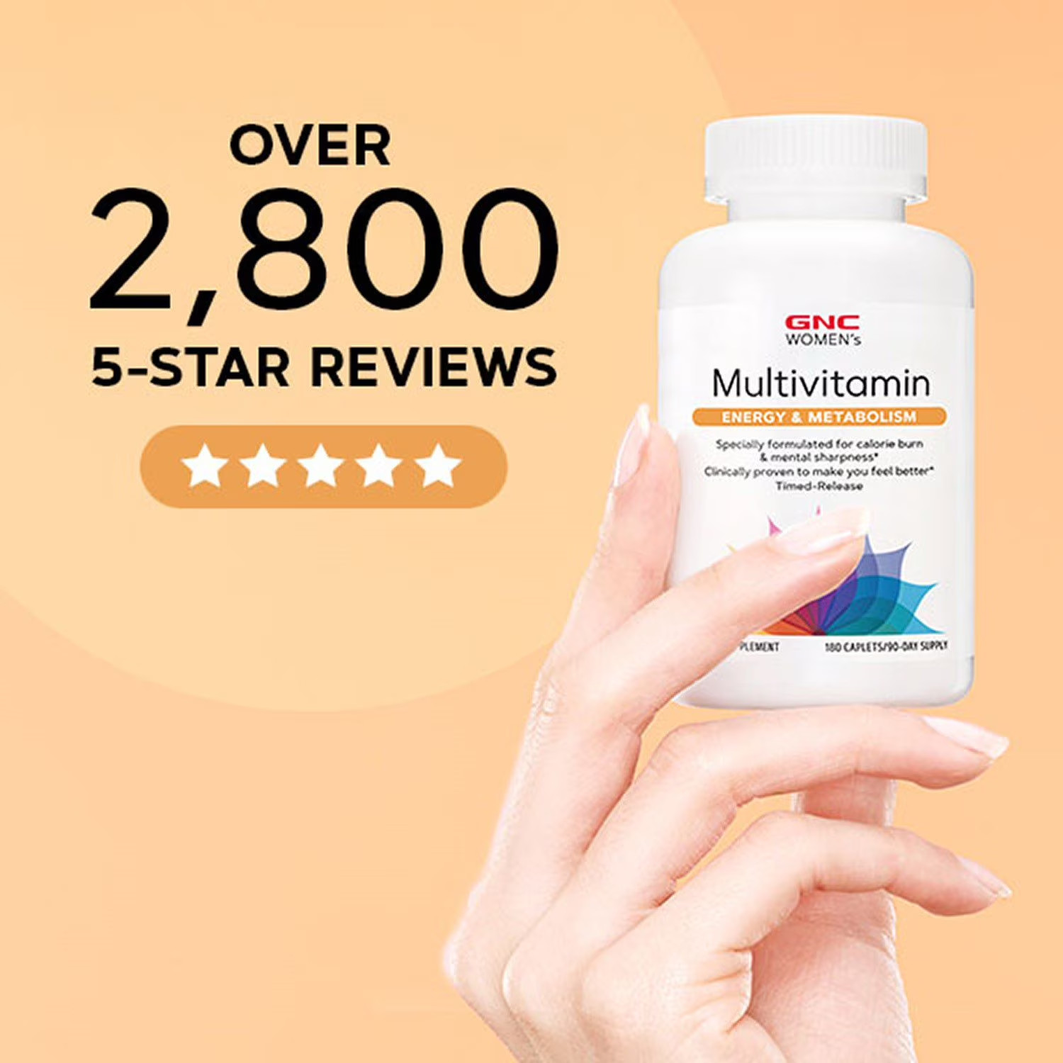 GNC Women’s Ultra Mega Multivitamin 180 Caplets 90 Day Supply Energy Immune