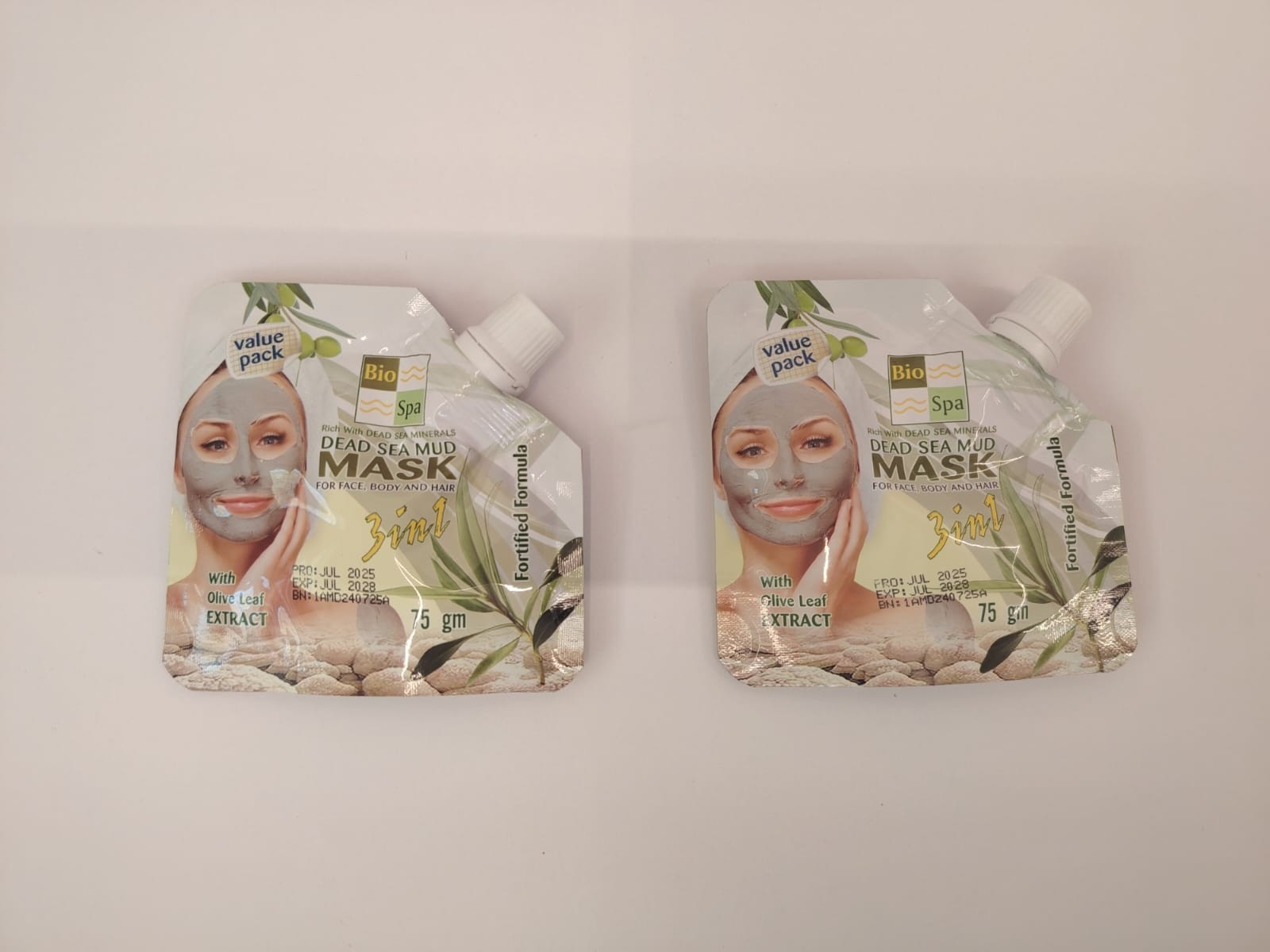 2 Packs X 75g Mudway Natural Dead Sea Mud Mask 3-in-1 For Face, Hair and Body