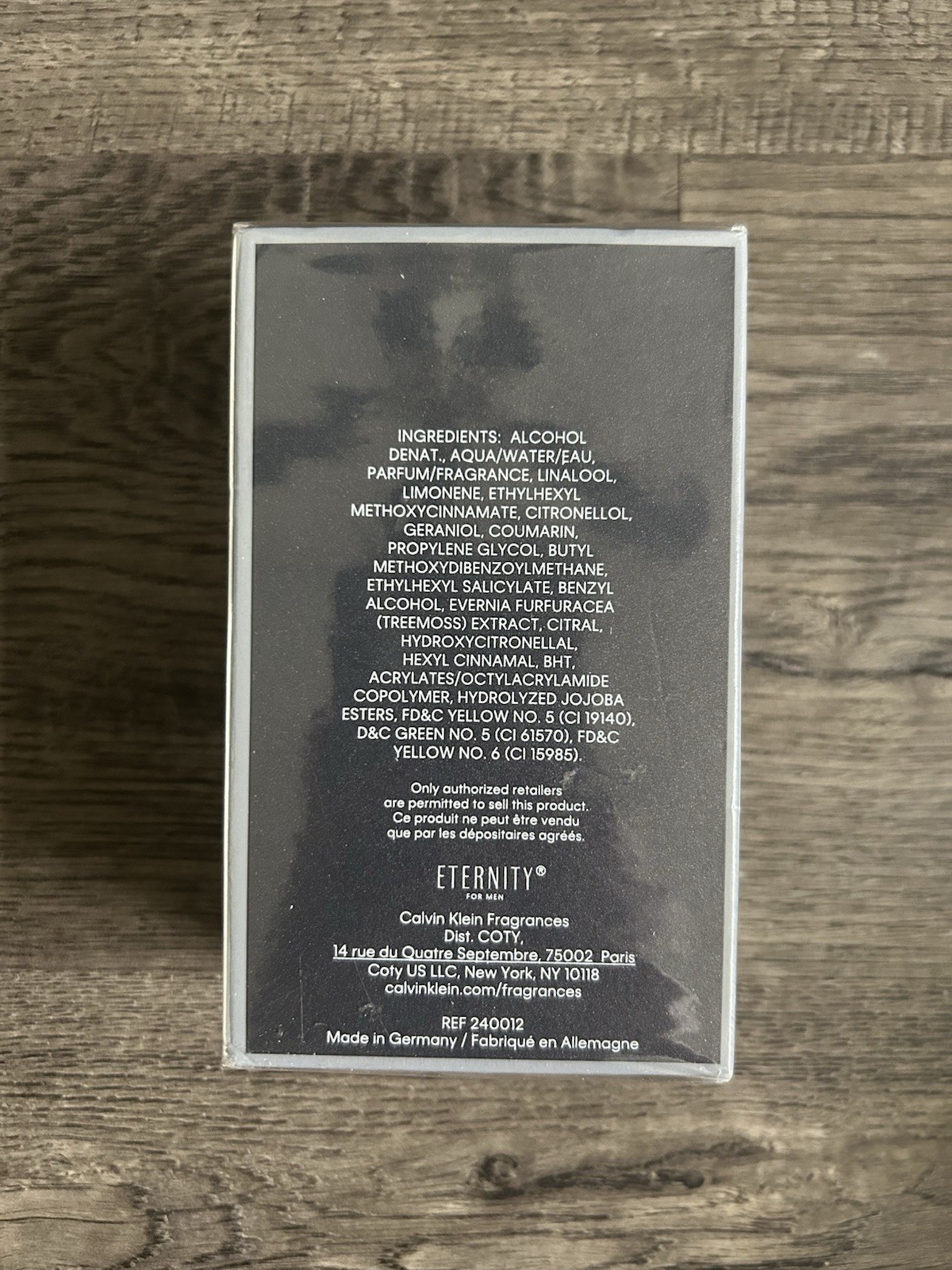Eternity For Men Calvin Klein Eau De Toilette Spray 3.3 oz/100 ml New Sealed