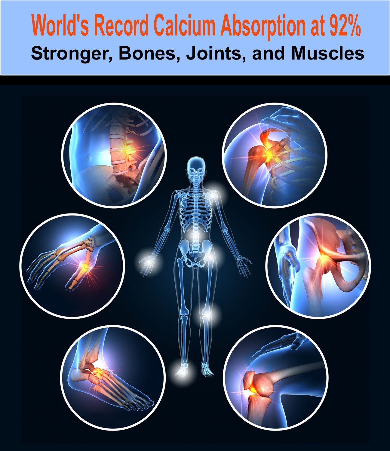 EZorb Calcium Capsules (3) 92% Absorption for Bone Spurs, Osteoporosis, Save 7%
