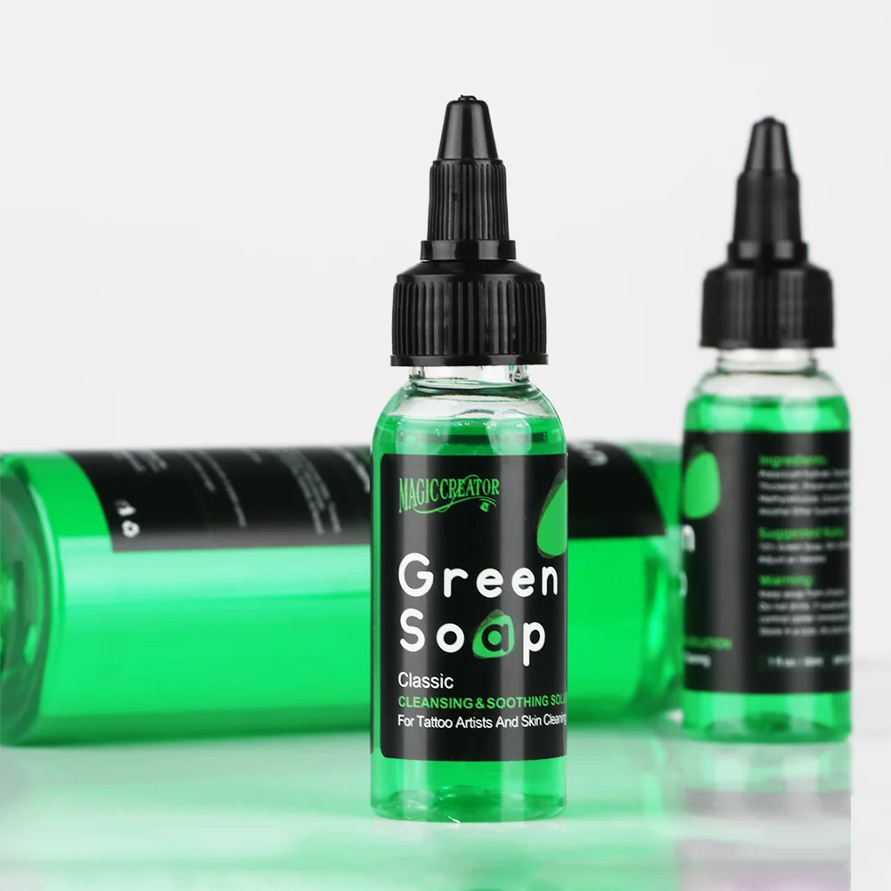 Ultra Concentrated Tattoo Green Soap Cleaning Kit with 150ml Foaming Bottle