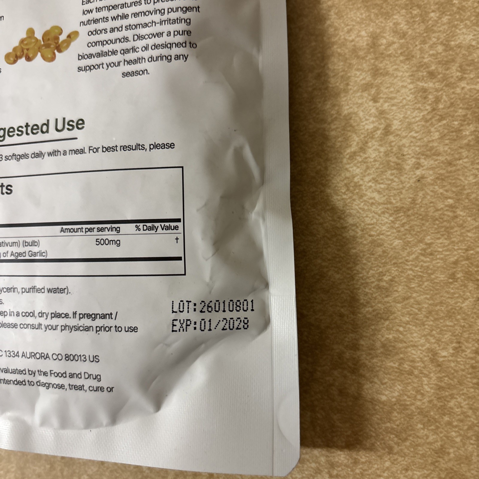 Aged Garlic Extract, 300 Softgels, 7500mg Odorless | Heart & Immune Exp. 01/2028