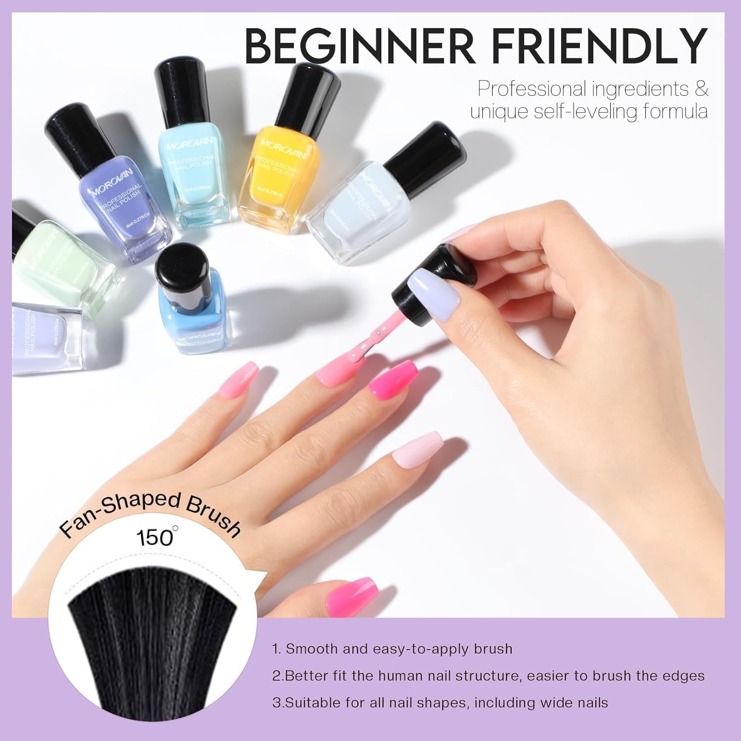 Pastel Nail Polish Set: 15 Colors, 0.27oz – & Cruelty-Free for Summer Charm