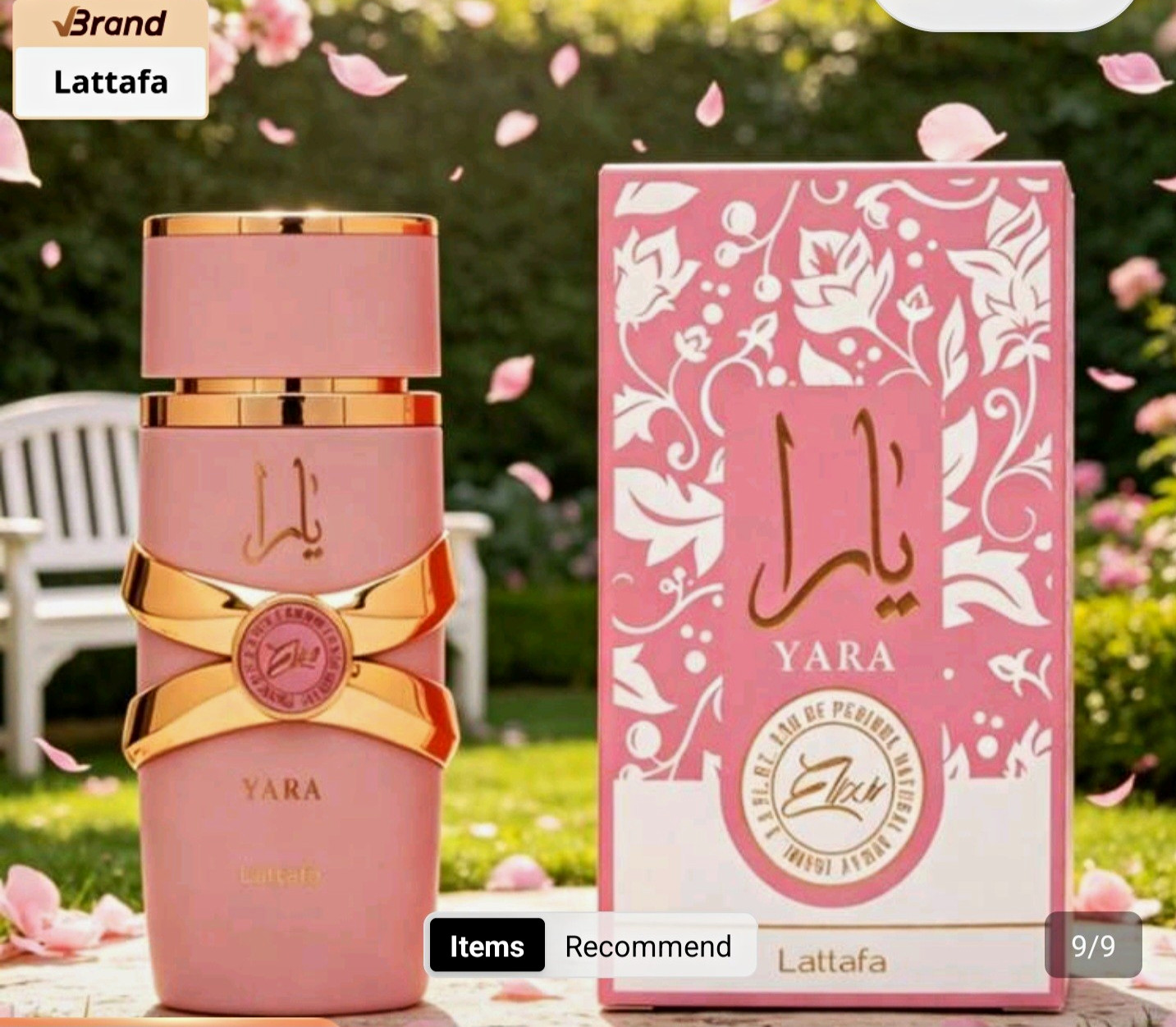 Lattafa Yara Eau de Parfum Spray Perfume Regular Size 3.4 fl oz