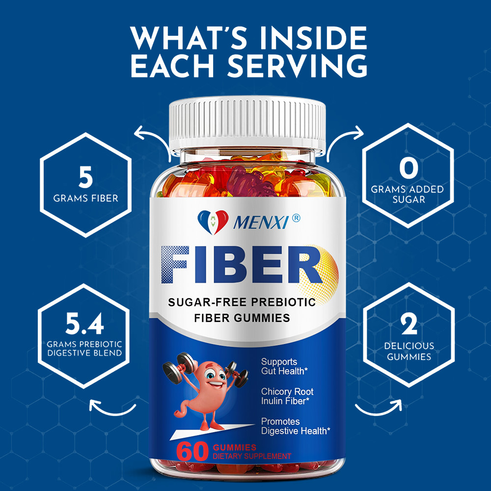 Fiber Gummies 120 Caps 5000mg Per Serving Natural Supplement, Healthy Digestion