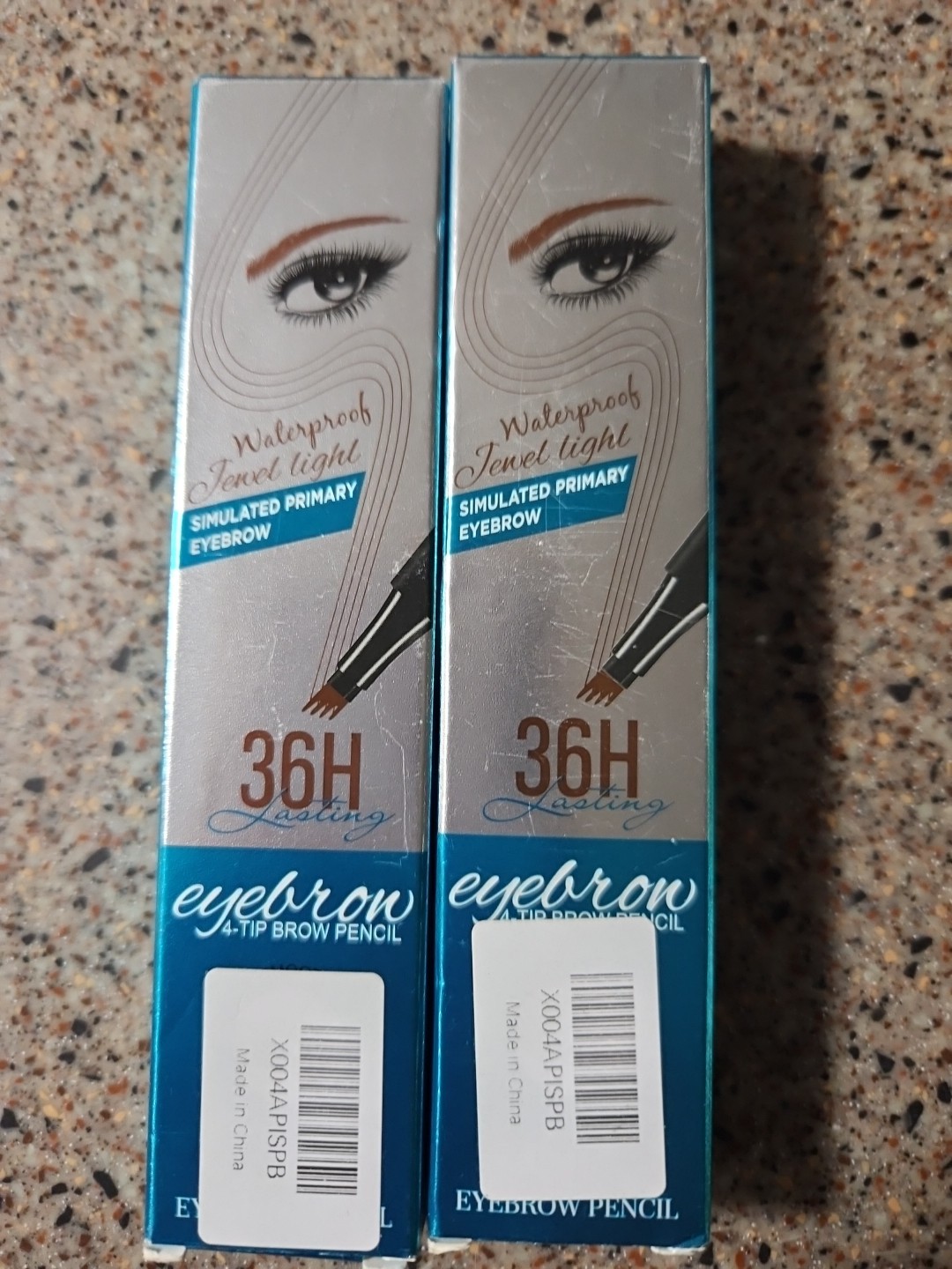 Qic 4 Tip Eyebrow Pencil Waterproof 36H- #3 Reddish Brown – 2 pack April 2027