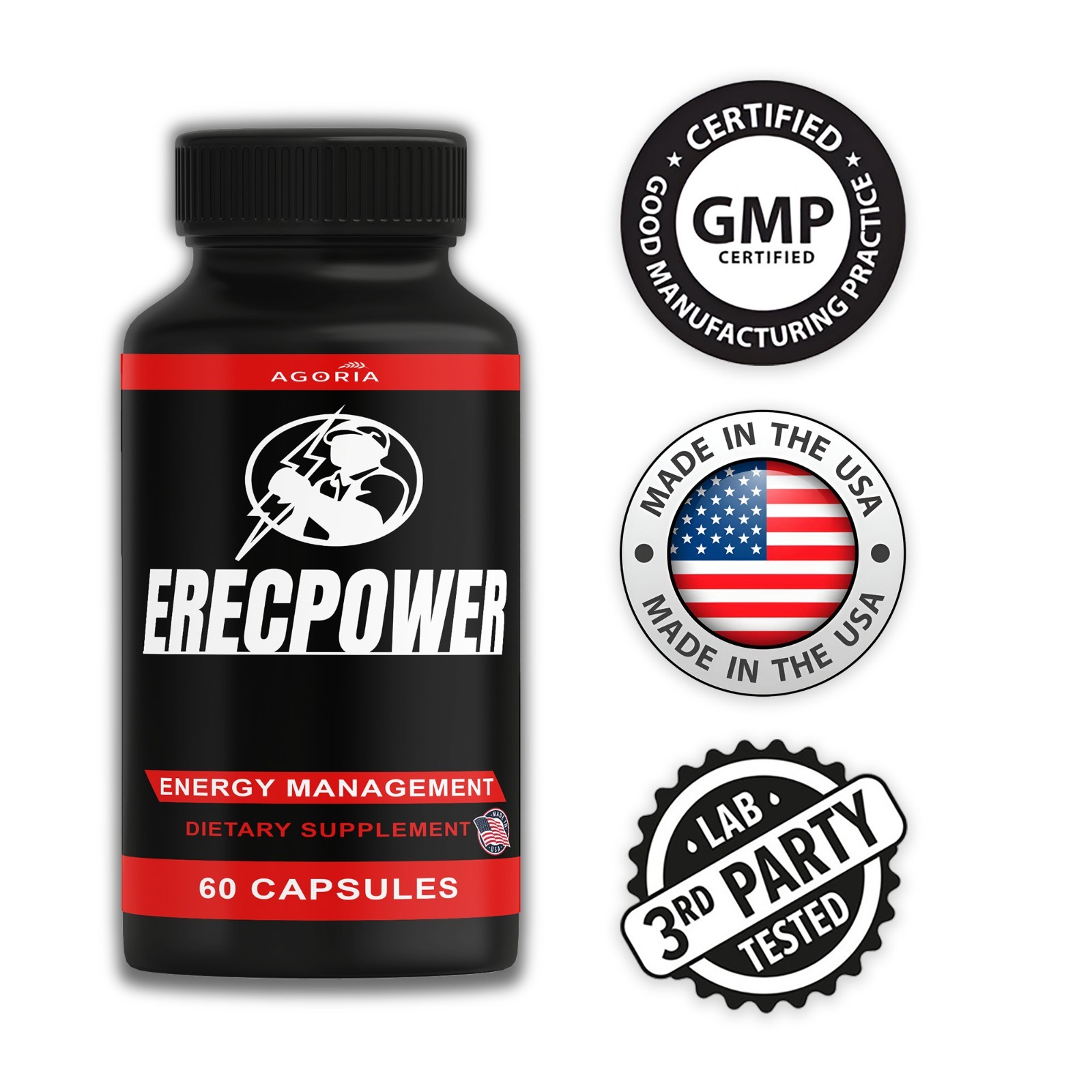 Erecpower Energy Management Multi-Vitamin Health Supplement (120 Capsule) 2-Pack