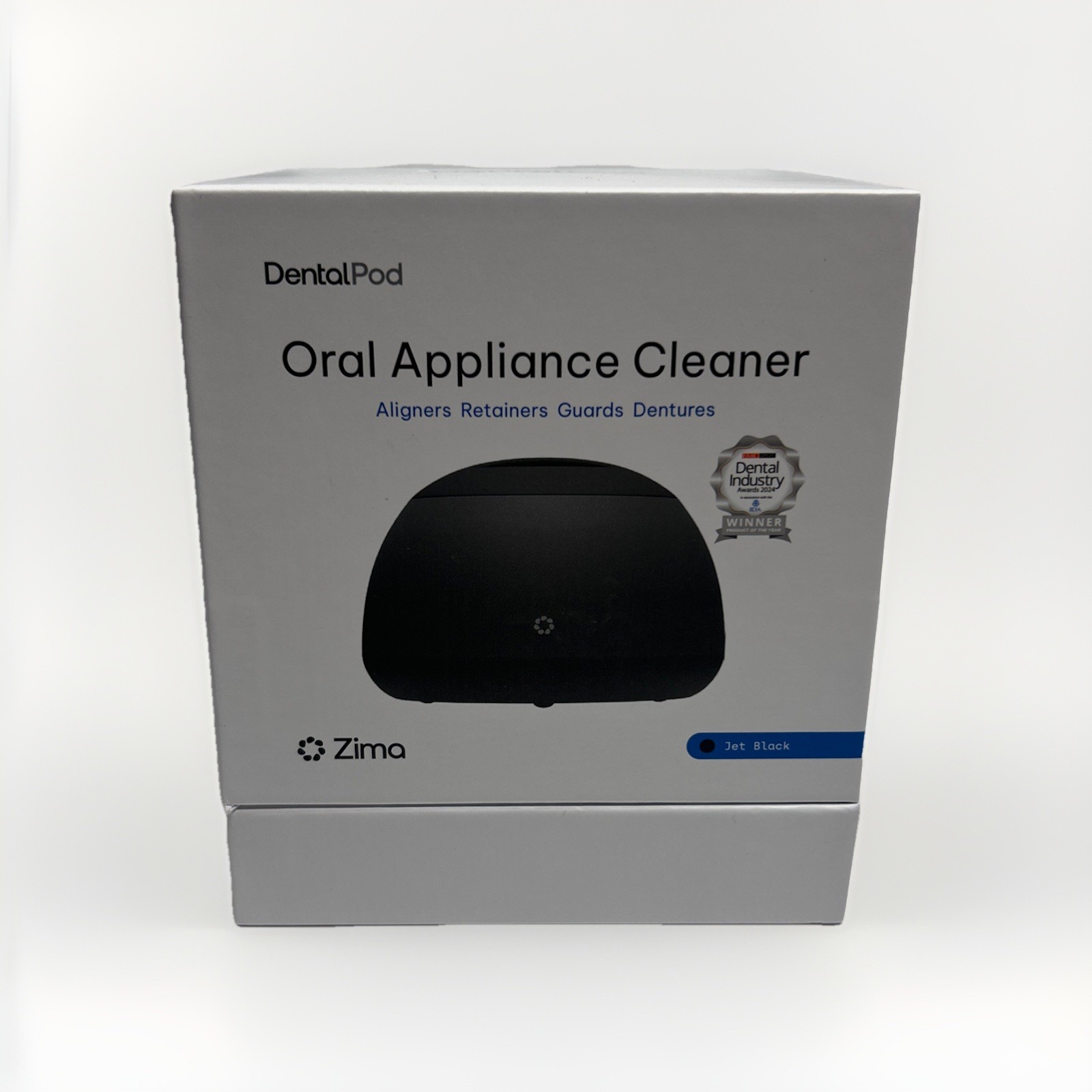 Zima Dental Pod Ultrasonic Cleaner Aligners Guards Dentures Jet Black Sealed