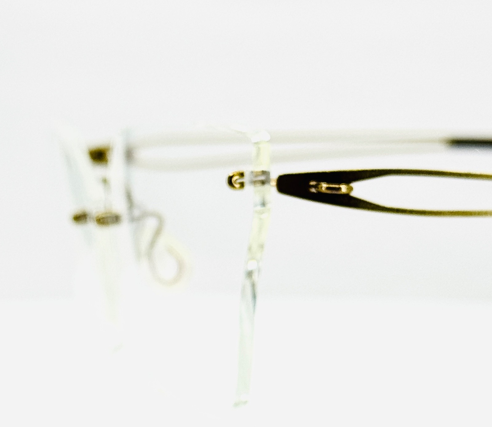 LINDBERG 2387 034/DFAW T602 PGT Gold Unisex Rimless Eyeglasses N/A-16-130 B:N/A