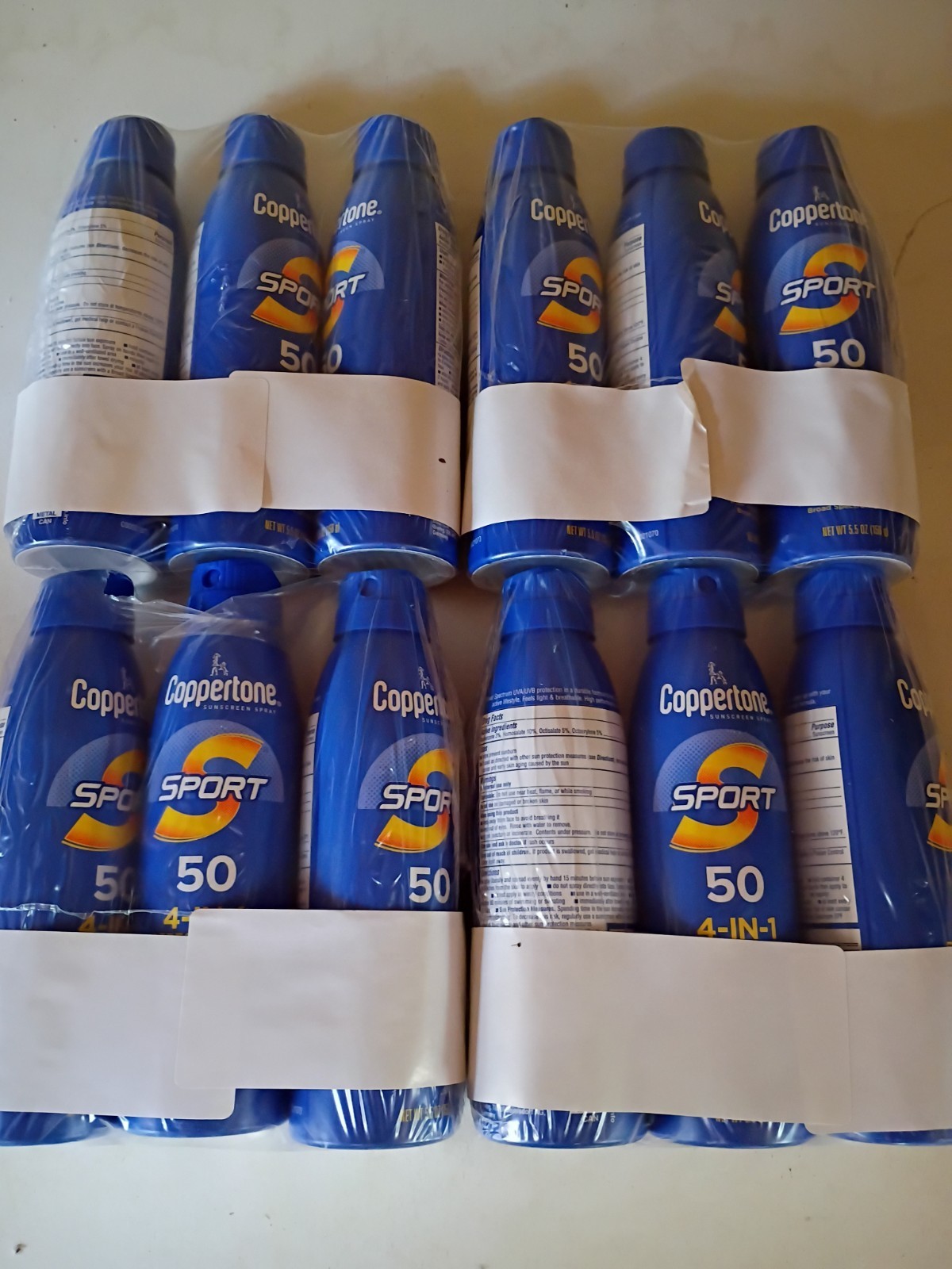 BOX OF 12 !!! Coppertone Sport 4-in-1 Performance SPF 50 Sunscreen Spray 5.5 oz