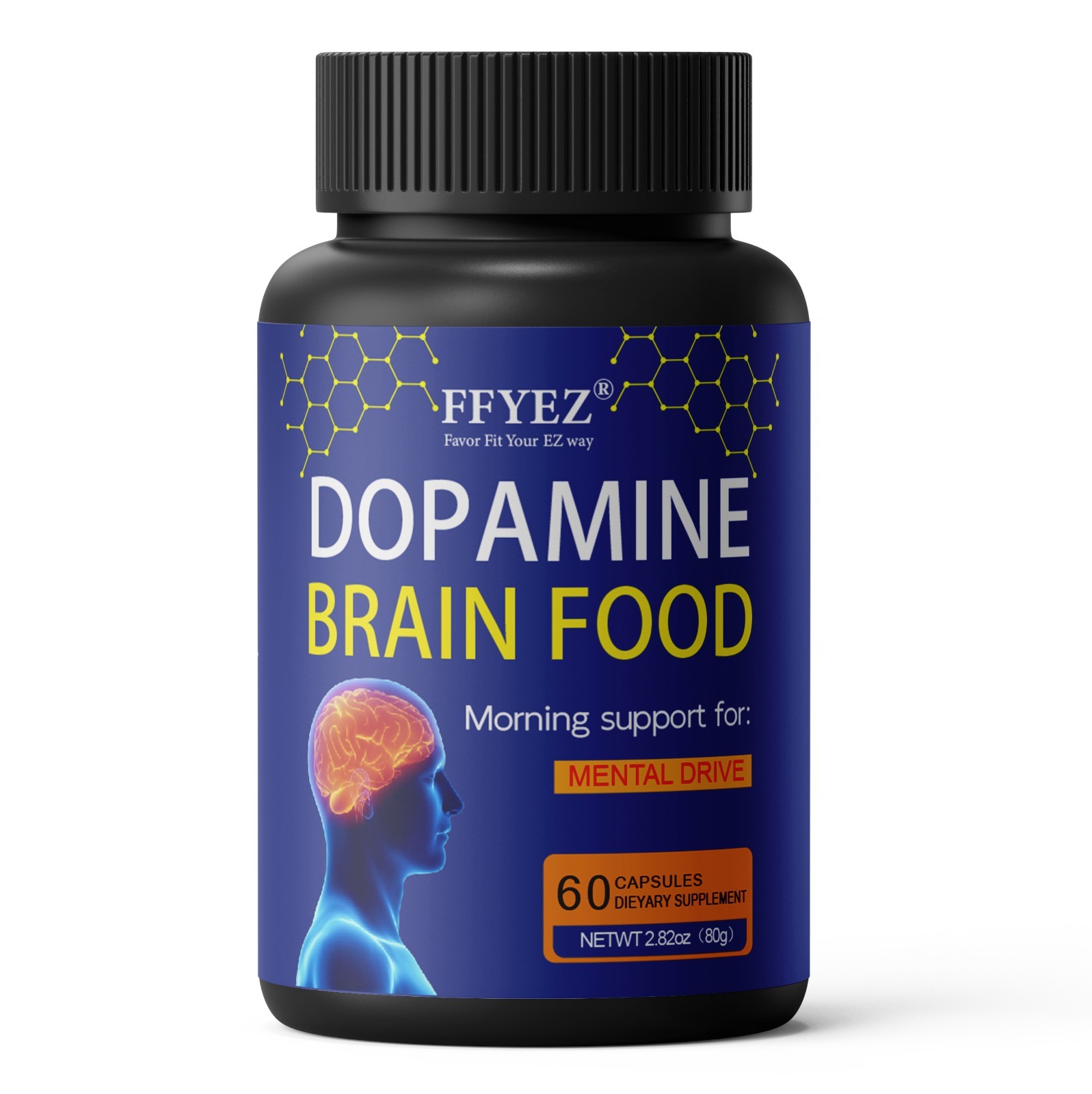 Brain Energy & Dopamine Boost | 650mg L-Tyrosine + B Vitamins | Focus & Mental