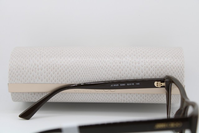 NEW JIMMY CHOO JC 3025 5060 BROWN GOLD CAT EYE AUTHENTIC EYEGLASSES 52-16