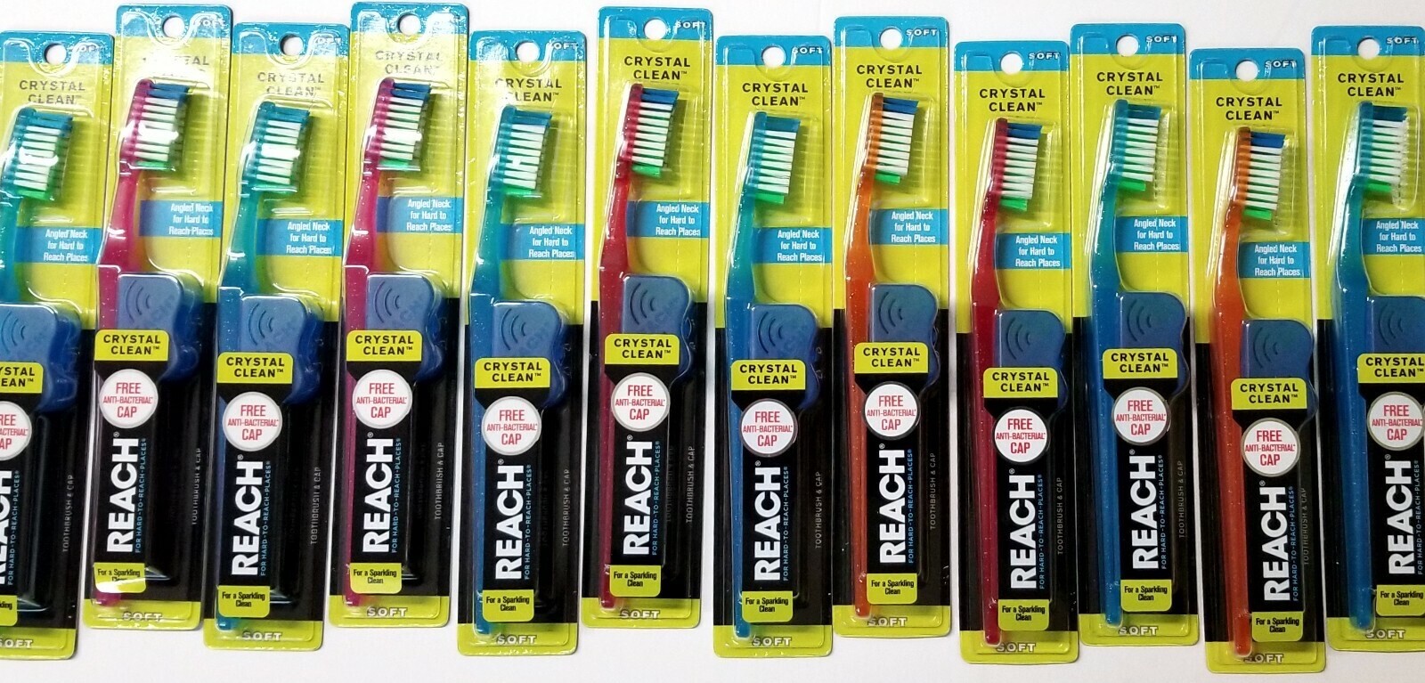 12 Reach Toothbrush Crystal Clean SOFT Bristles Toothbrushes – FREE SHIPPING
