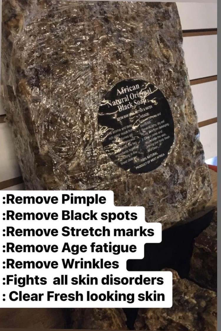 RAW African Natural Original Black Soap Bar