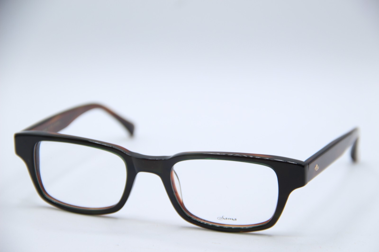 NEW SAMA JACOB GRN/BRN GREEN BROWN AUTHENTIC FRAMES EYEGLASSES 49-20