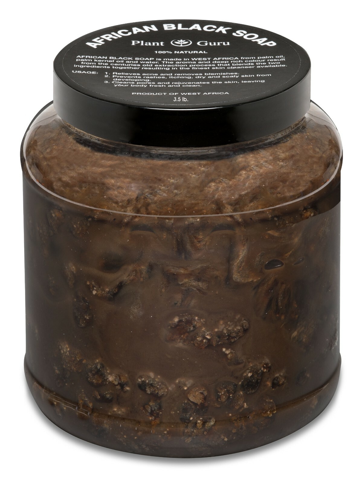 Raw African Black Soap Paste 100% Pure Natural Organic Face Body Wash Bulk