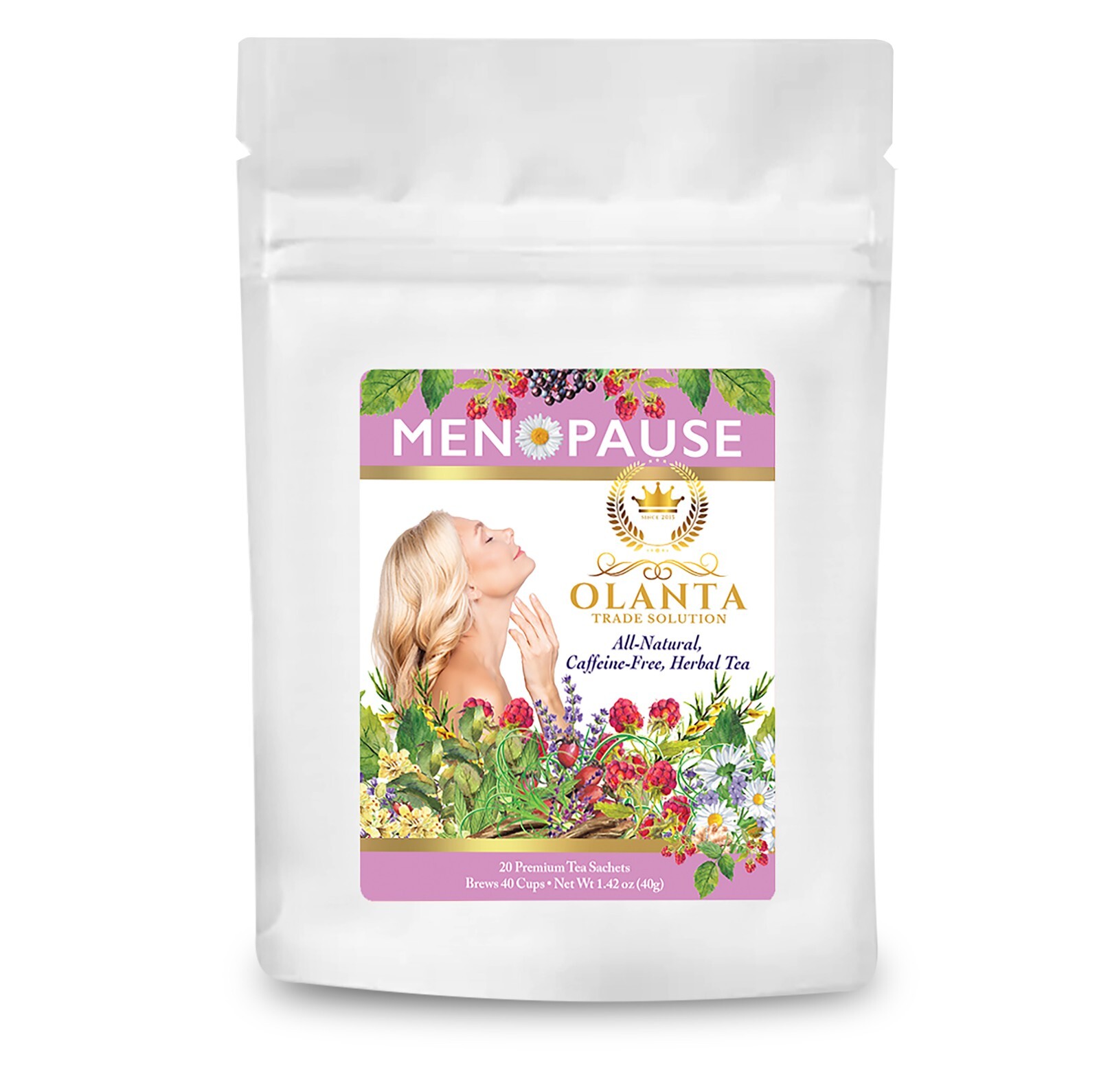 Cranberry Infused Menopause Support Tea with Rooibos, Elderberries, Ashwagandha
