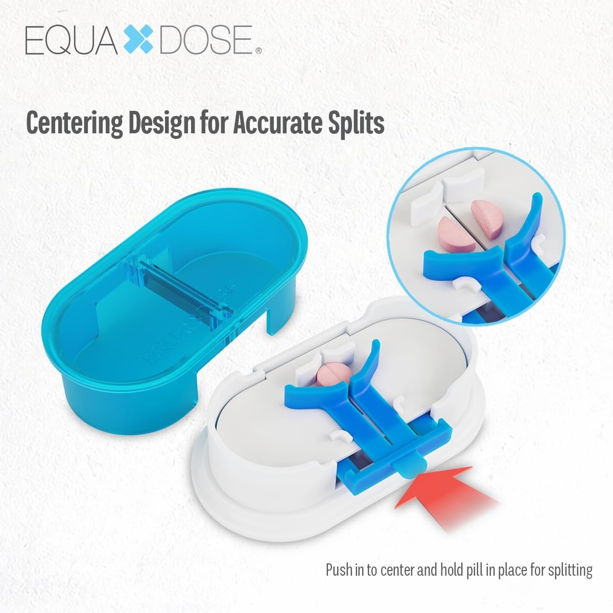 Precision Pill Cutter with Centering Guide – Dual Stainless Steel Blades for Acc