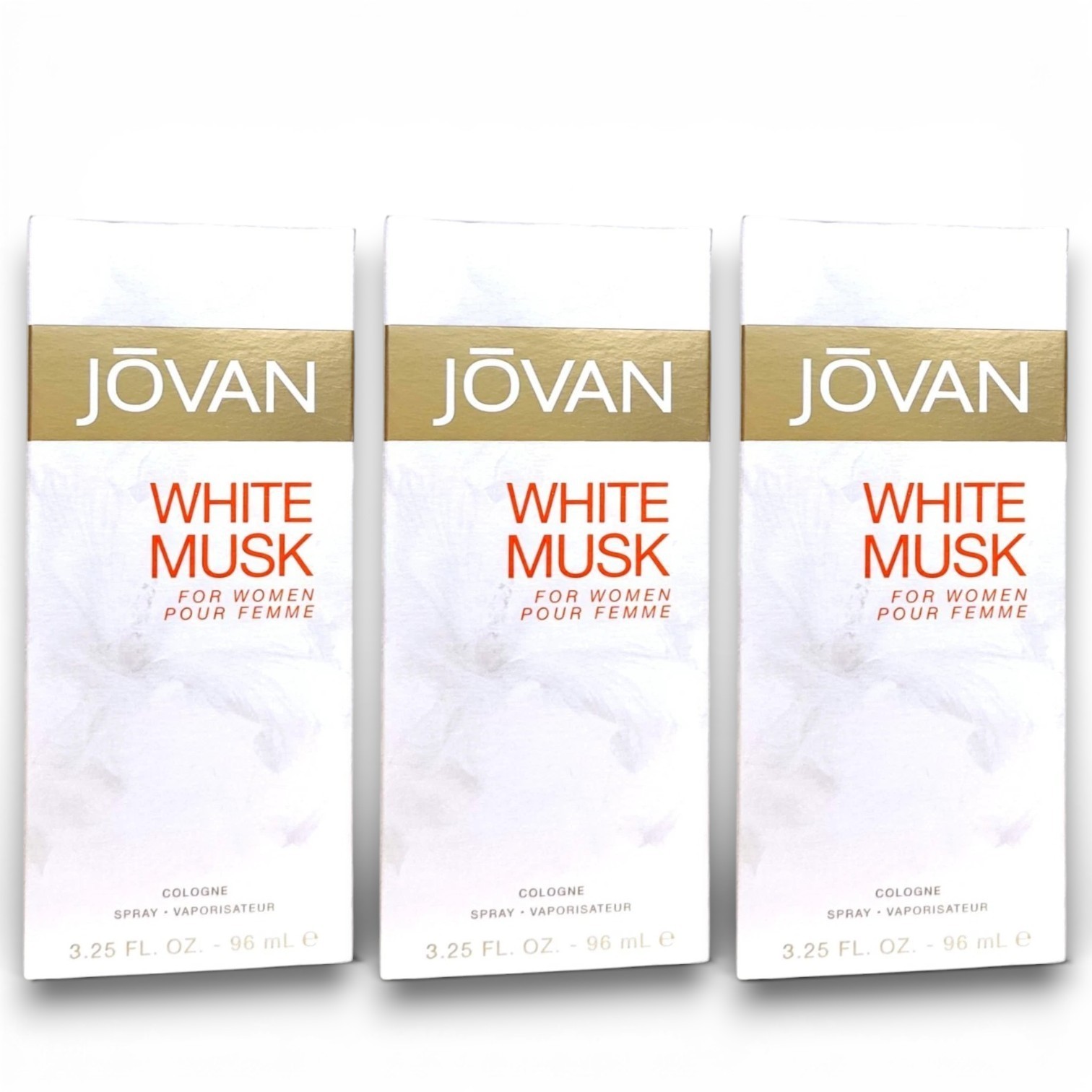WHITE MUSK 3.25 oz by Coty Jovan White Musk Cologne Spray For Women LOT OF 3