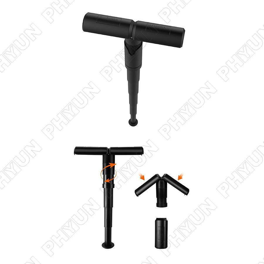 Black ABS Portable Folding Seat Walking Stick /Cane Adjustable Height Teliscopic
