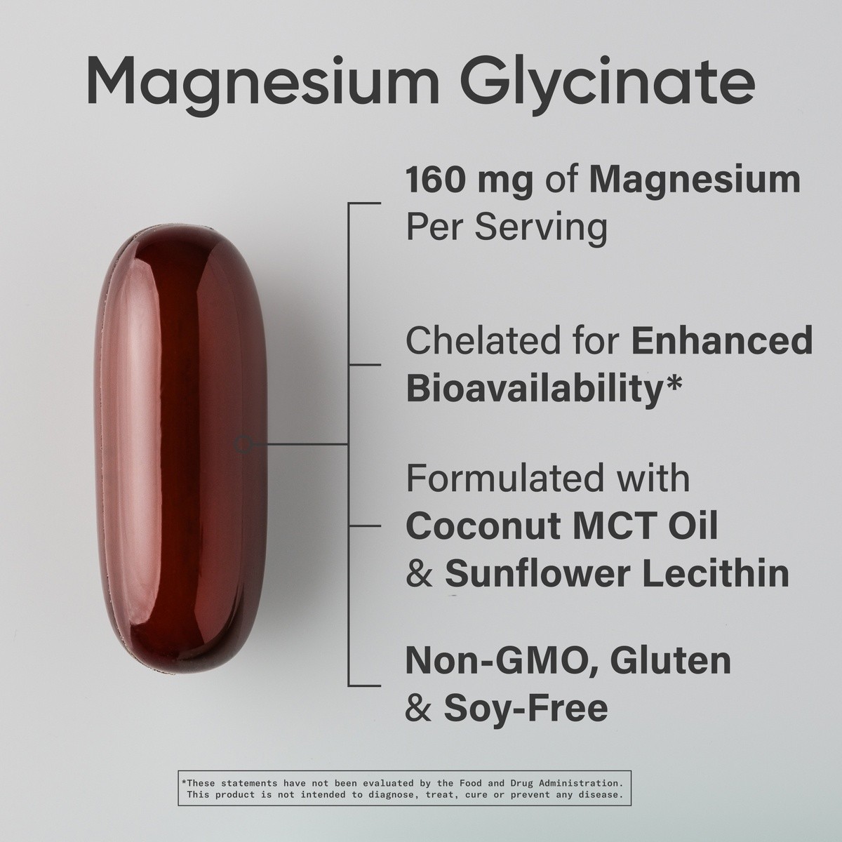 Magnesium Glycinate 160mg (60 softgels)