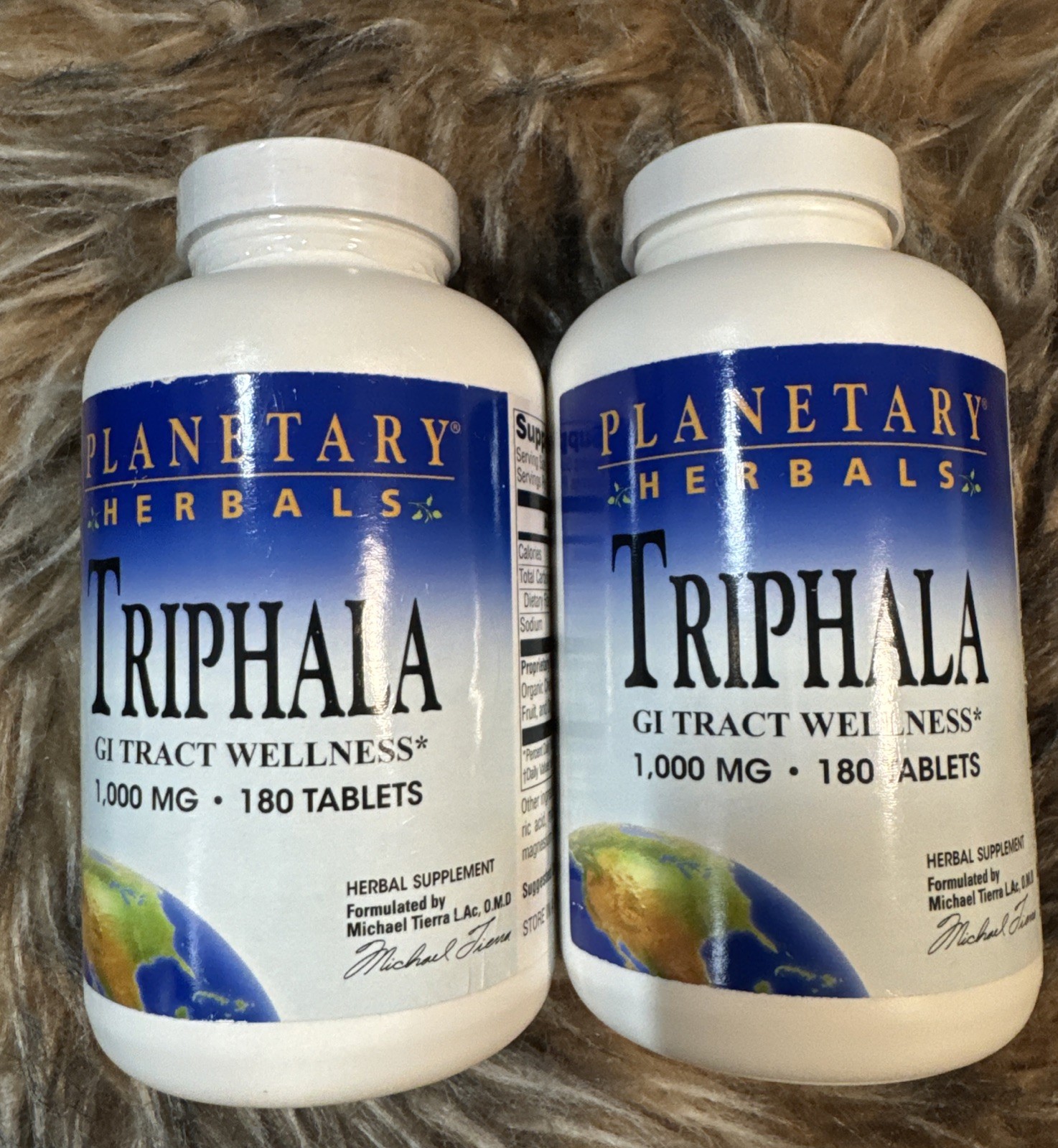 2 Planetary Herbals Triphala 1,000 mg 180 Tabs (360 Tabs Total) Exp. 7/2028