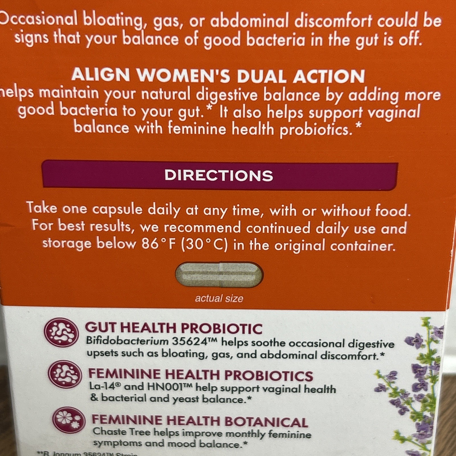 Align Probiotic Women’s Dual Action Supplement 42 Capsules – Exp 07/2026