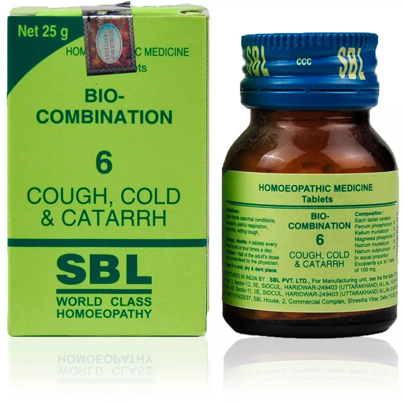 SBL Homeopathic Bio Combination 6 (25 – 450 gm Tablets)