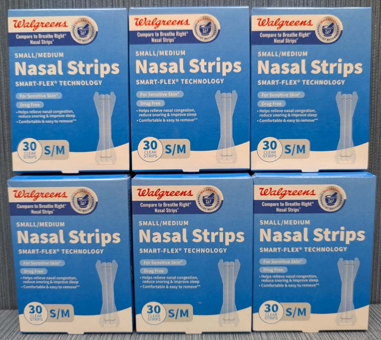180 Nasal Strips Smart Flex Technology( Sm/Med) Clear Sensitive Skin