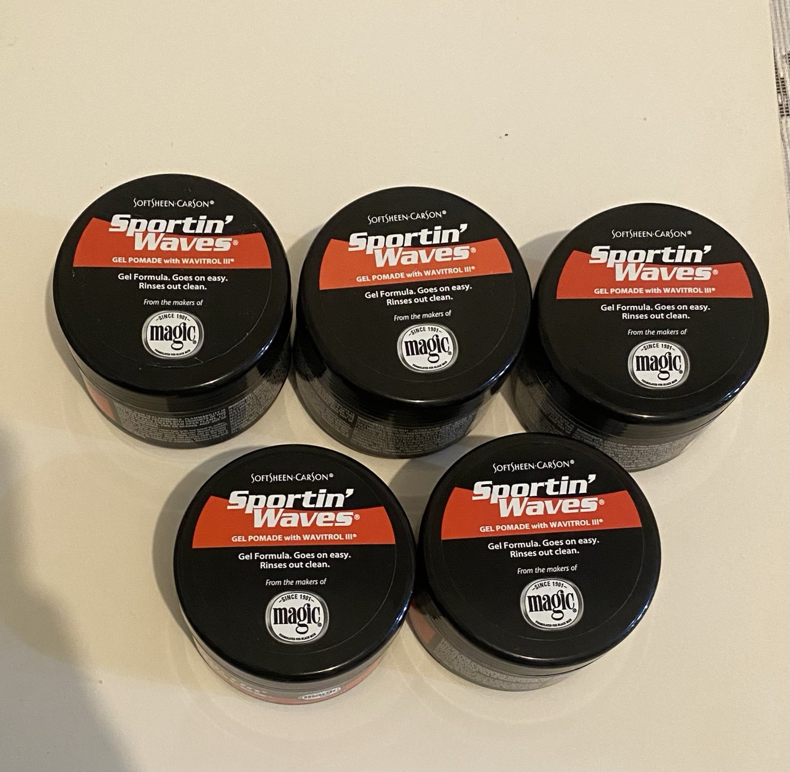 Soft Sheen-Carson 5 Sportin Waves Gel Pomade Wavitrol III – 3.5 oz – Magic NEW