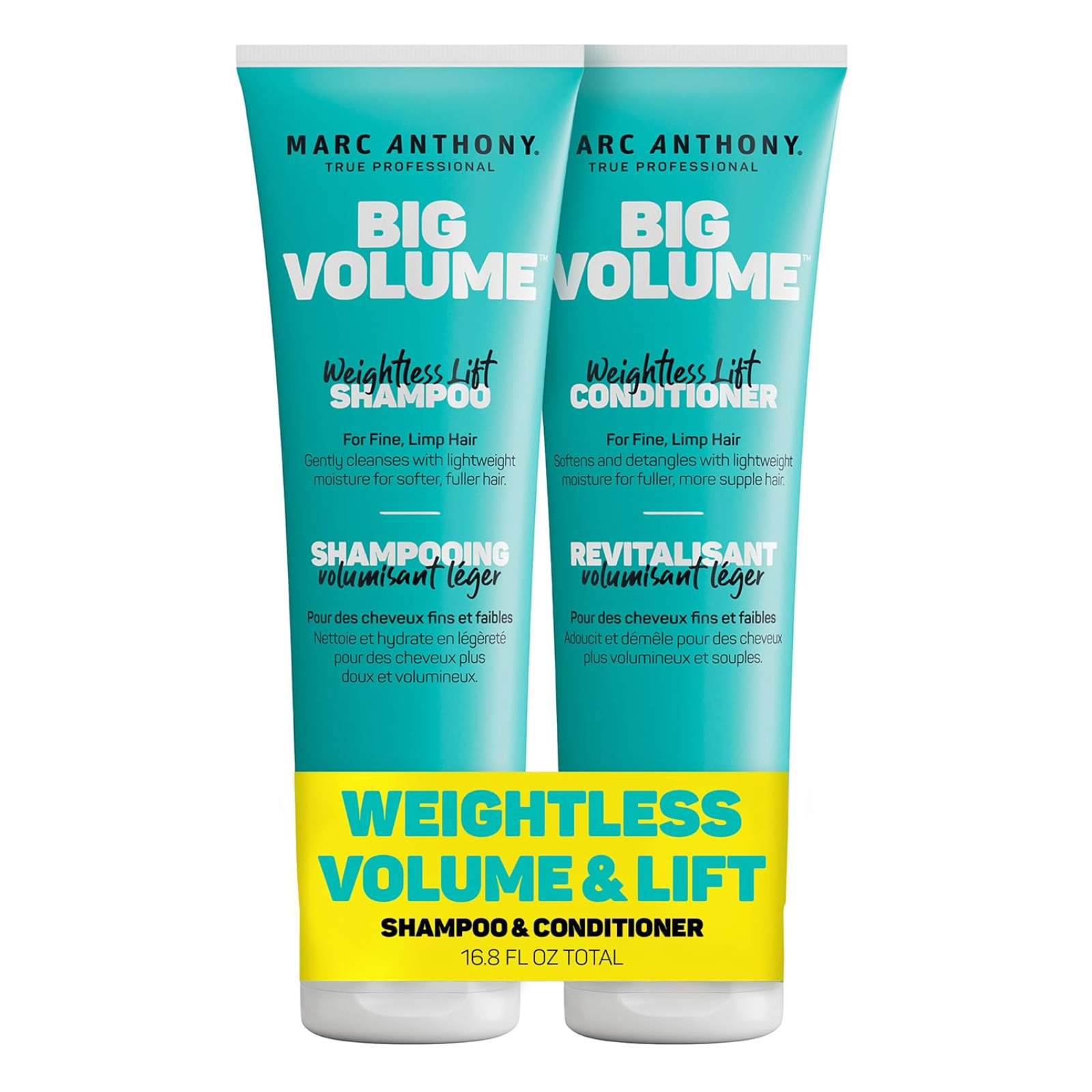 Marc Anthony Big Volume Shampoo Conditioner Set for Fine Thin Hair